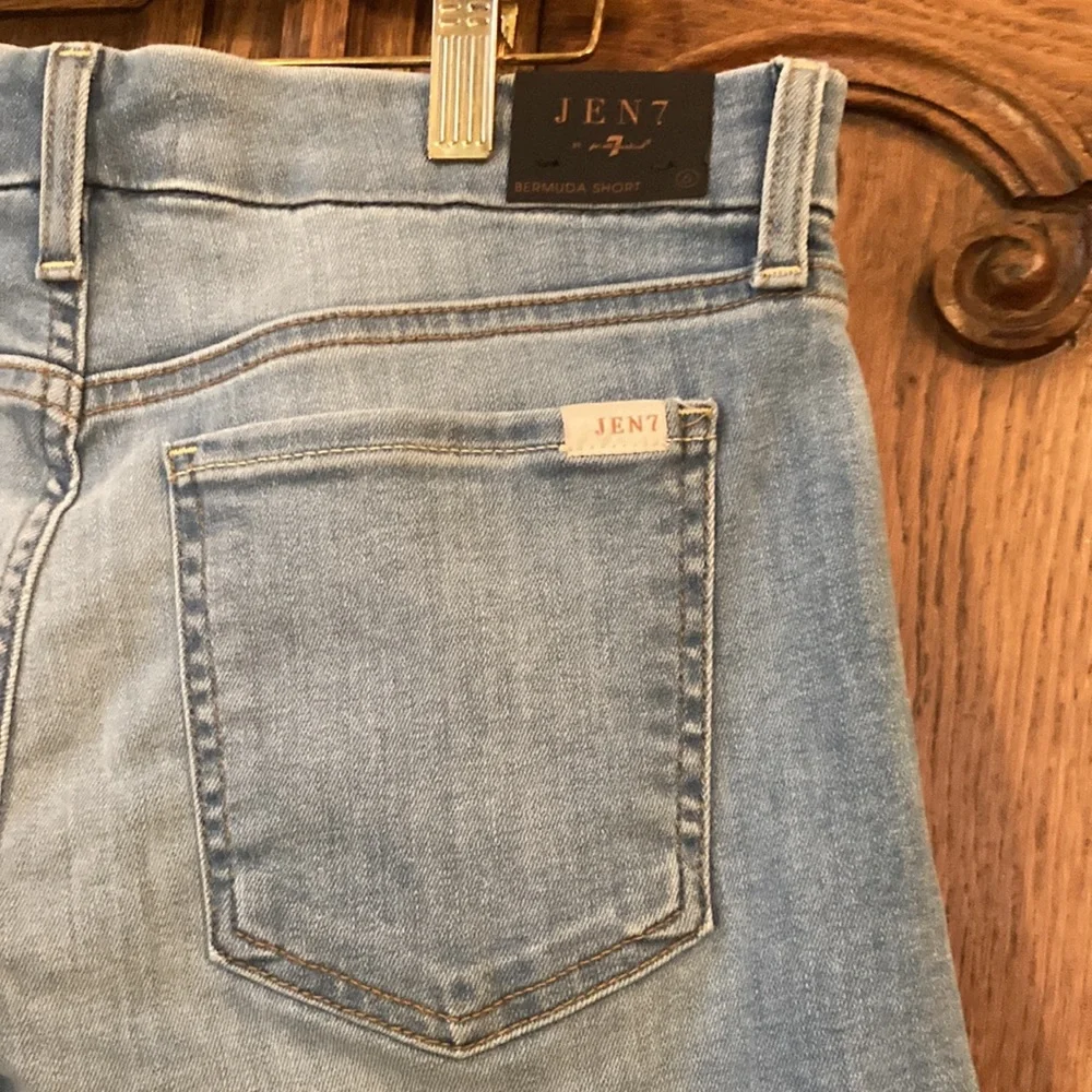 JEN7 by 7 for All Mankind Rolled Hem Bermuda Shorts